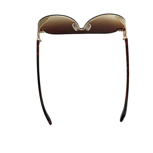 SUNGLASSES Fashion Gold & Brown Shades Sun Glasses Summer Beach Vacation - Picture 5 of 16